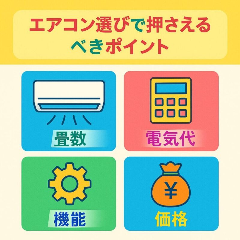 エアコン選びで押さえるべき基本ポイント