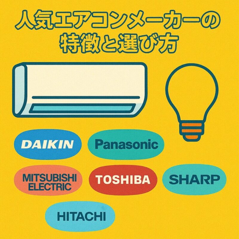 人気エアコンメーカーの特徴と選び方