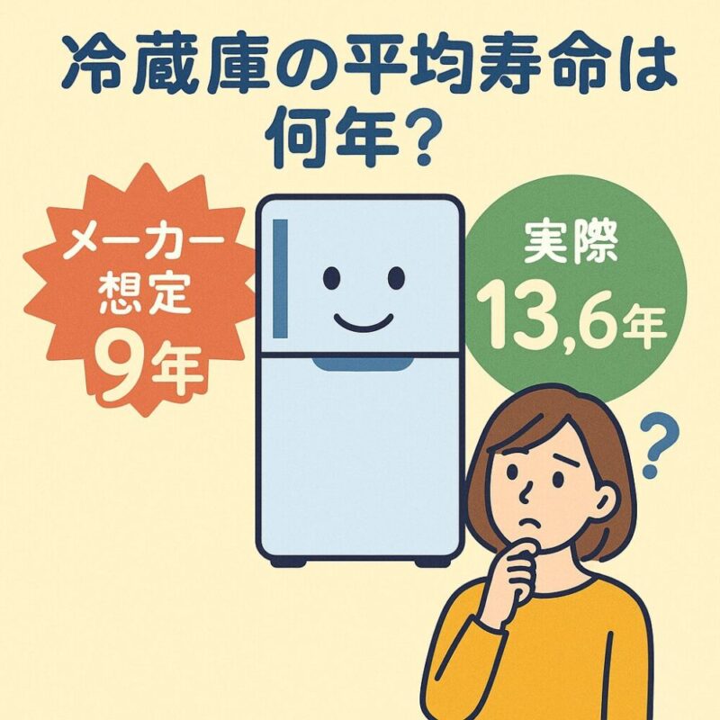 冷蔵庫の寿命は何年？平均使用年数と実態