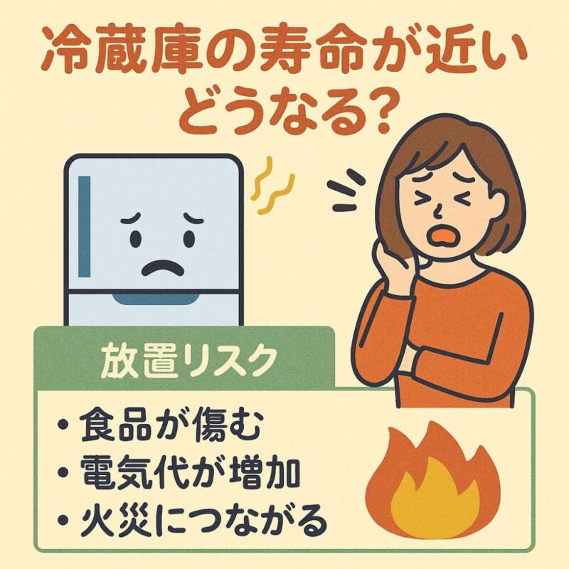 冷蔵庫の寿命が近いとどうなる？放置リスク