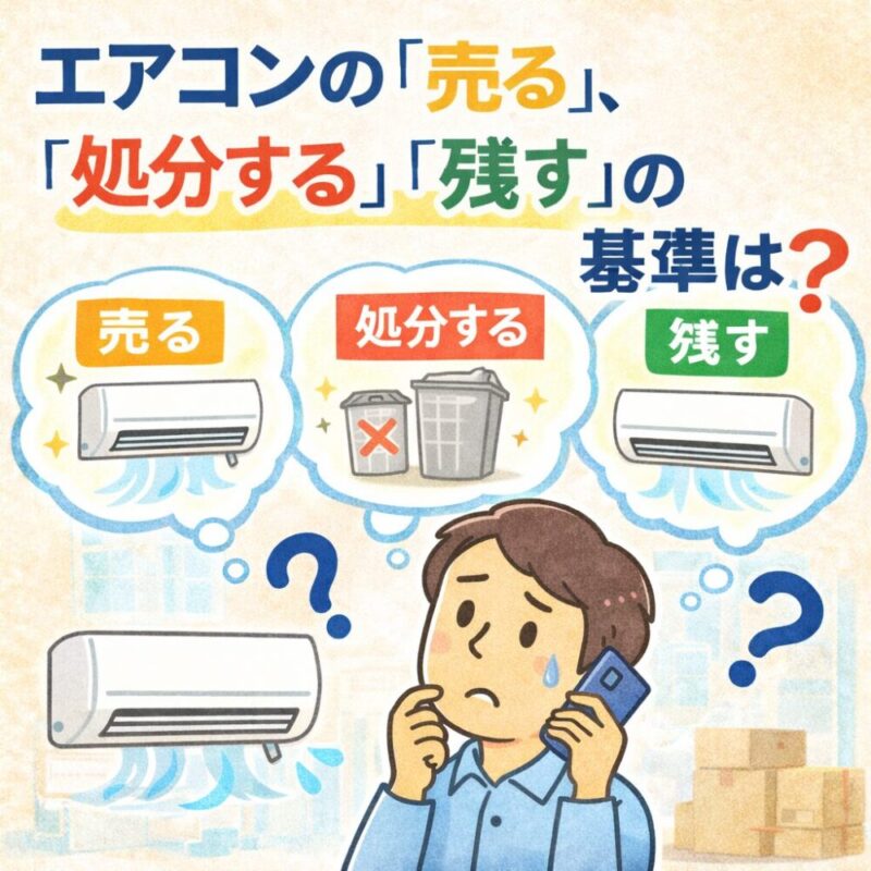 引っ越し時のエアコンの「売る」「処分する」「残す」の基準は？
