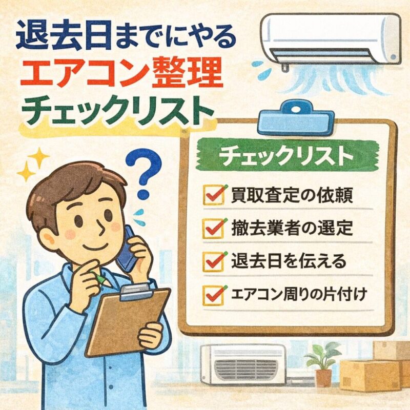 引っ越し前のエアコン整理チェックリスト