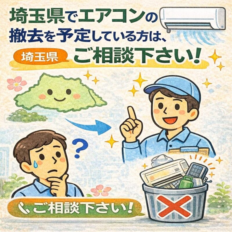 埼玉県でエアコンの撤去を予定している方は、お気軽にご相談下さい！